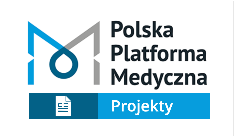Logo Polska Platforma Medyczna z podpisem Projekty